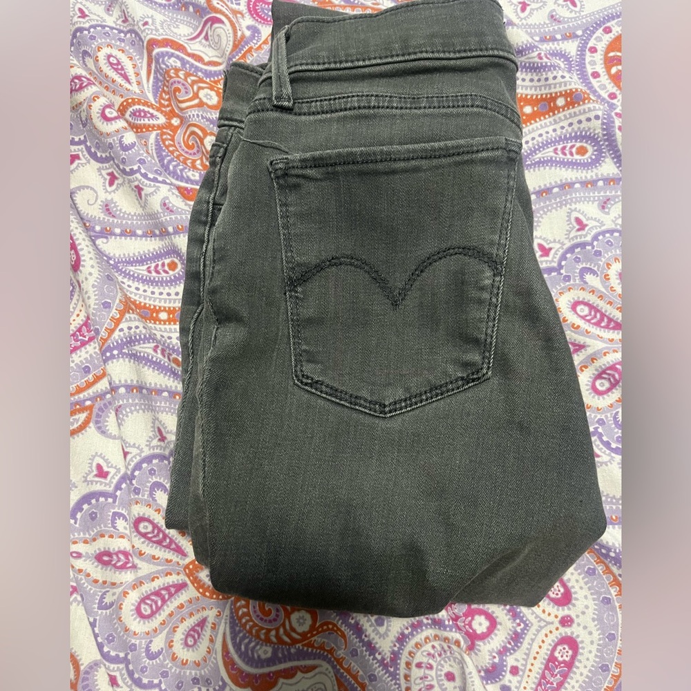Levi's Black Slim Fit Jeans with Tone-on-Tone Stitching